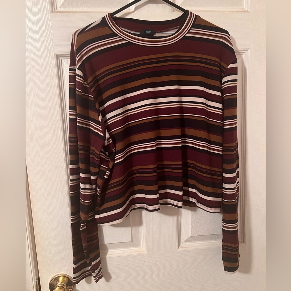 2x rue 21 striped crop top